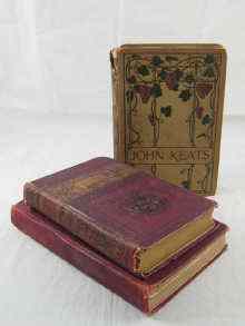 Appraisal: A linen bound book of poems by John Keats a