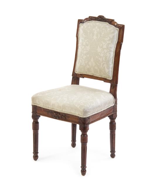 Appraisal: Sale Lot An Italian Walnut Side Chair having a shaped