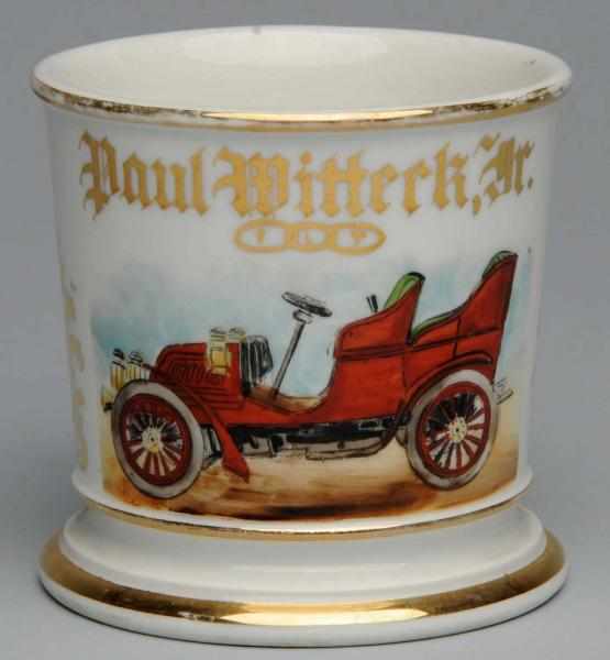 Appraisal: Fraternal Shaving Mug Gilt name Paul Witterk Jr and F