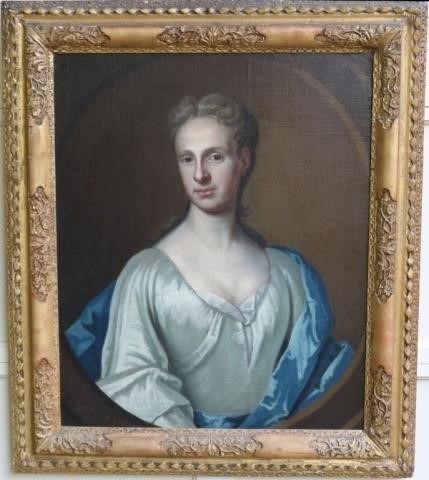 Appraisal: TH C OIL PAINTING ON CANVAS PORTRAIT OF ANENGLISH NOBLEWOMAN