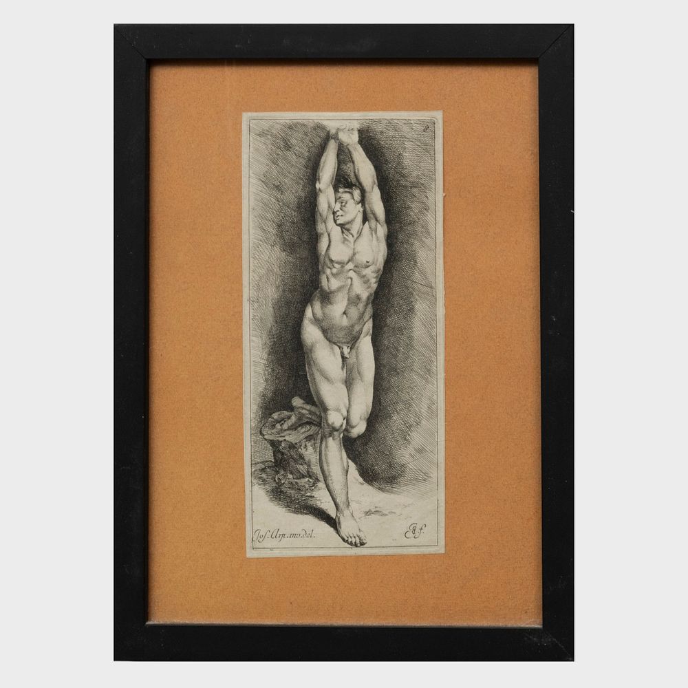 Appraisal: Jan de Bisschop c - Male Nude with Arms Raised