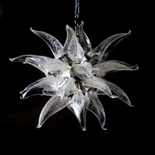 Appraisal: Murano glass floral sputnik chandelier Murano glass floral sputnik chandelier