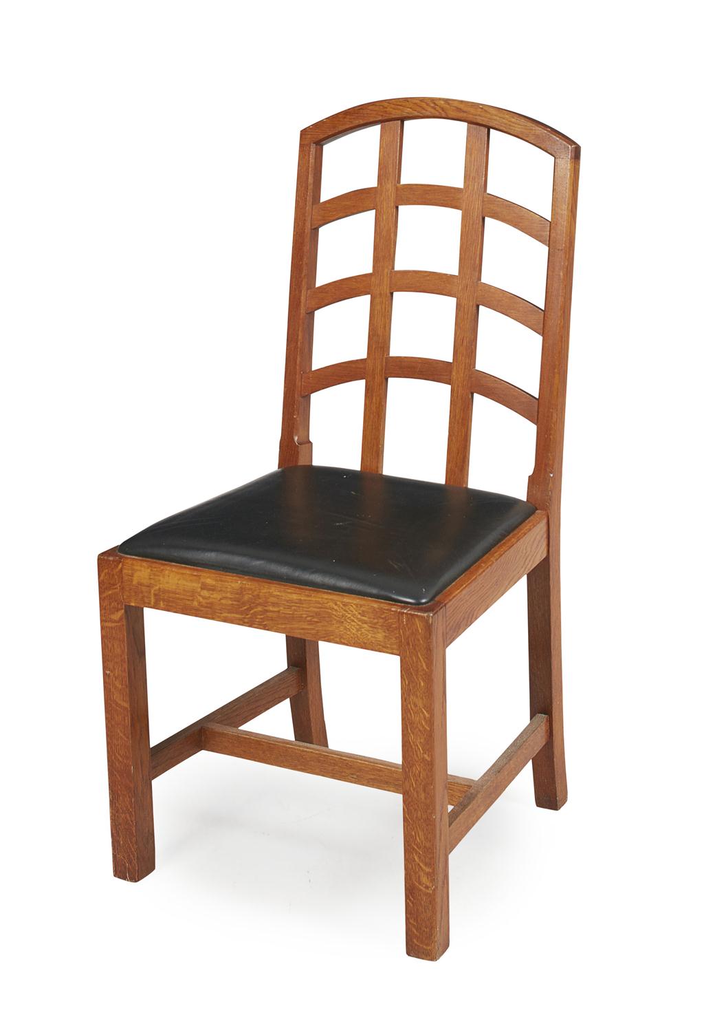 Appraisal: HEALS SON LONDON OAK SIDE CHAIR CIRCA with arched top