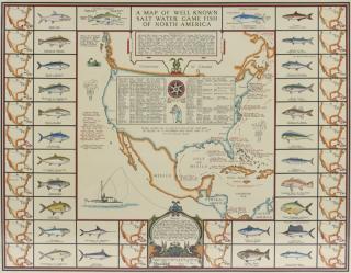 Appraisal: Richard E Bishop A Map of Well Known Salt Water