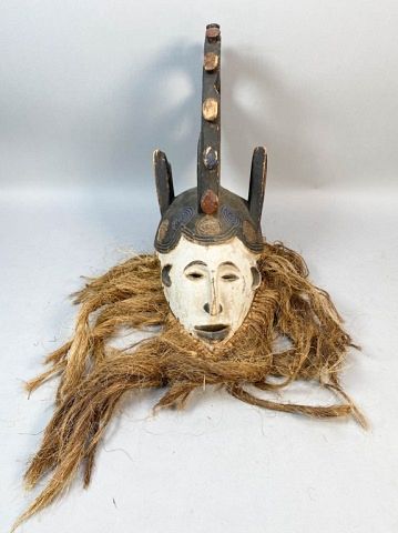 Appraisal: Maiden Spirit Helmet Mask Igbo Nigeria A maiden spirit helmet