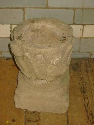 Appraisal: A PAIR OF COMPOSITION STONE PLANTERS of circular form moulded