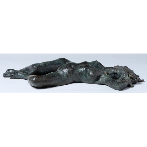 Appraisal: Peter James Wild - - Reclining Female Nude bronze signed