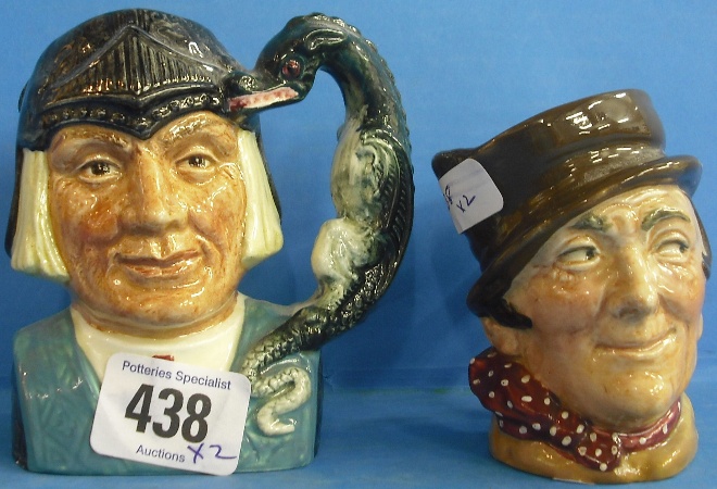 Appraisal: Royal Doulton Small Character Jugs St George D and Sam