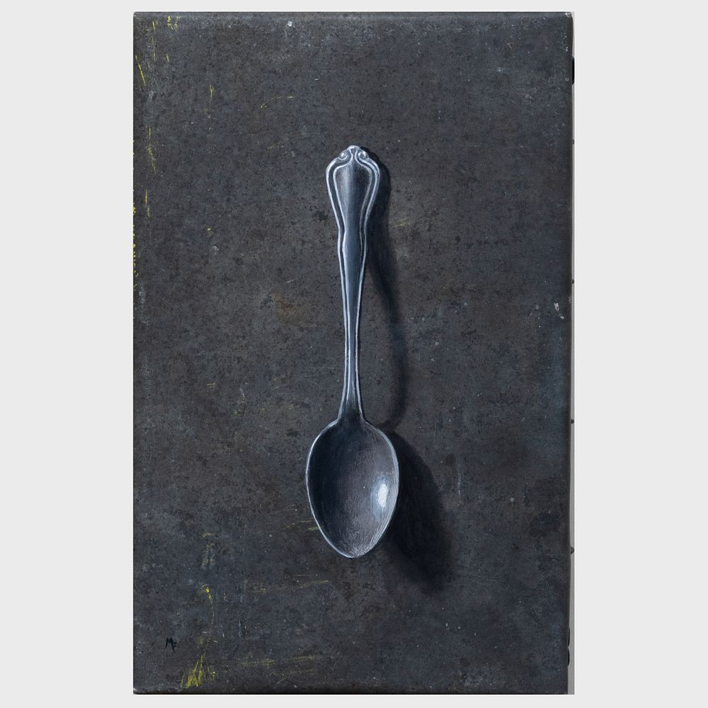 Appraisal: Mike Fitts Spoon Small Oil on reclaimed metal signed 'Michael