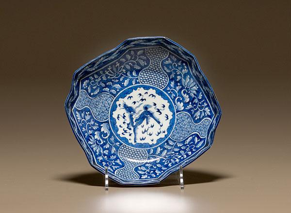 Appraisal: IMARI BLUE AND WHITE BOWL Japanese early th century Irregular