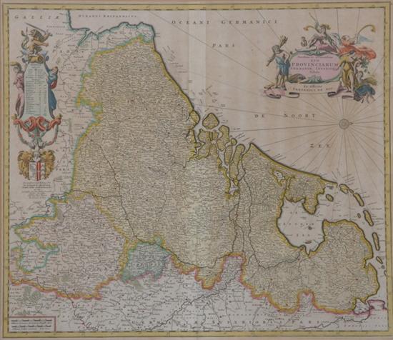 Appraisal: FREDERIC DE WIT Dutch - MAP OF PART OF GERMANY