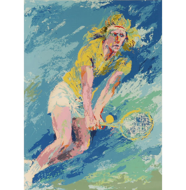 Appraisal: Leroy Neiman serigraph of Bjorn Borg pencil signed lower right