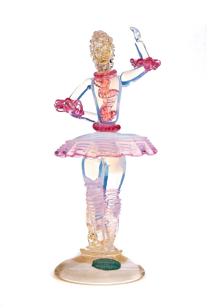 Appraisal: Venetian Murano Art Glass Ballerina Excellent condition with no damage