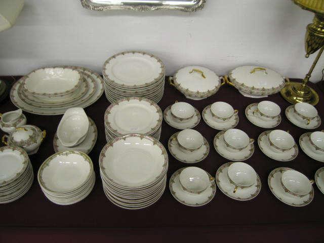 Appraisal: T V Limoges China Dinner Service Pcs includes servers circa