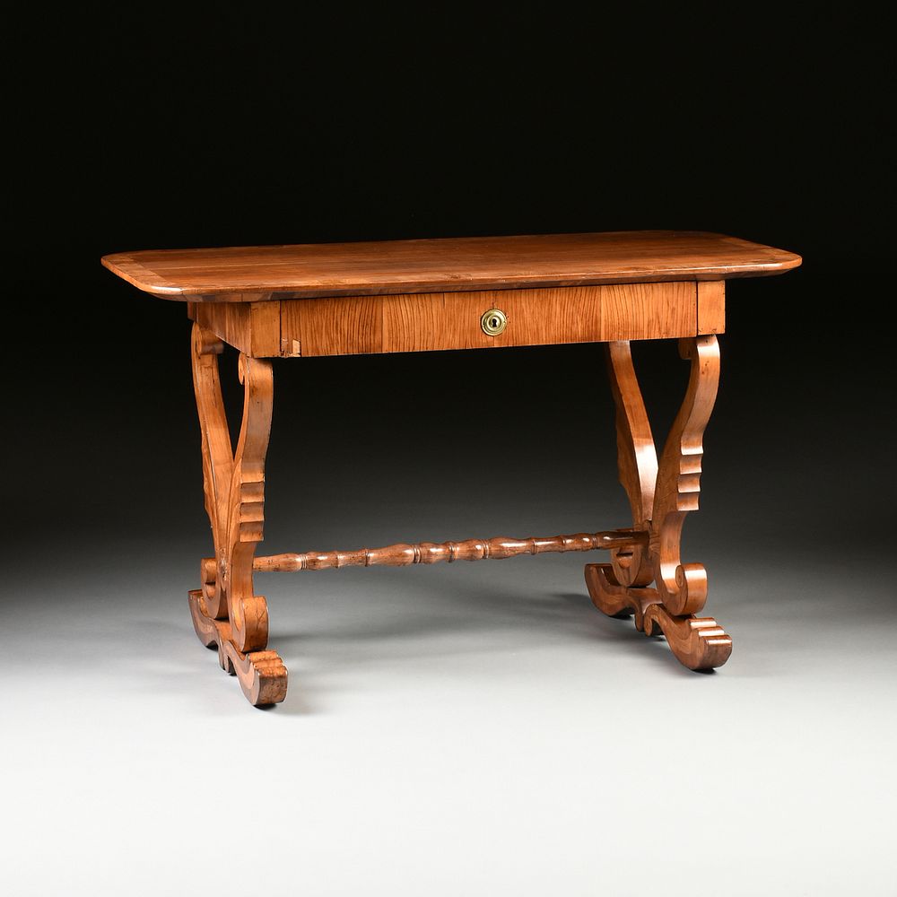 Appraisal: A BIEDERMEIER CARVED FRUITWOOD WRITING DESK AUSTRIAN s A BIEDERMEIER