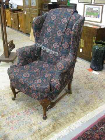 Appraisal: Wing Back Chair Chippendale style