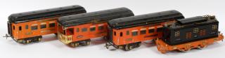 Appraisal: IVES PRE-WAR STANDARD GAUGE PASSENGER TRAIN SET C PCS includes