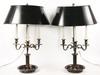 Appraisal: TABLE LAMPS - Pair of th c English classical silvered