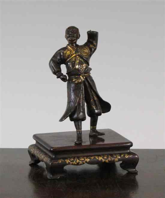 Appraisal: A Miyao bronze figure of a dancer Meiji period -