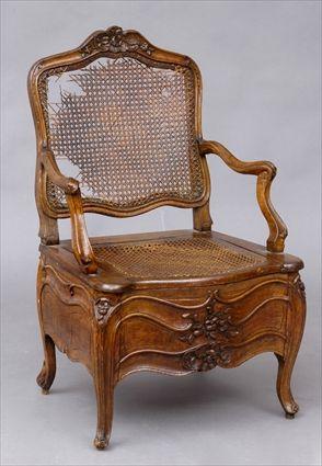 Appraisal: LOUIS XV PROVINCIAL BEECHWOOD CHAISE PERC E The elaborately carved