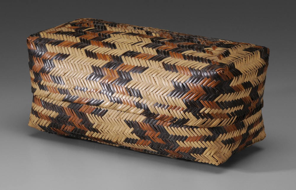 Appraisal: Cherokee Double-Woven River Cane Basket early- to mid- th century