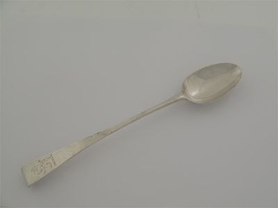 Appraisal: A George III Irish 'hook-end' basting spoon with a single