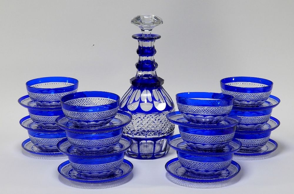 Appraisal: PC French St Louis Crystal Trianon Glass Group France Early