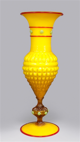 Appraisal: Large and unusual antique Venetian hand blown glass vase circa