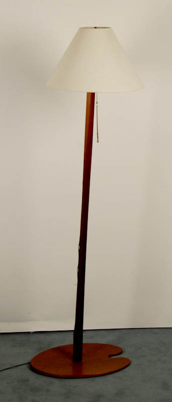 Appraisal: Alex Gergely Teak Floor Lamp teak base with palette shape