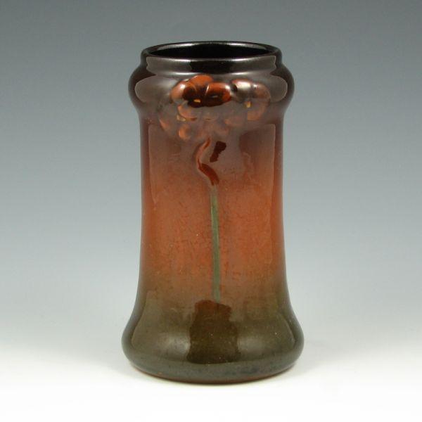 Appraisal: Weller brown Etna or Glossy Art Nouveau vase with floral