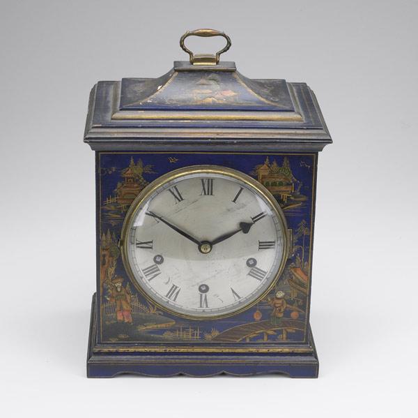 Appraisal: ENGLISH BRACKET CLOCK With Japanned decoration and spring driven mechanism