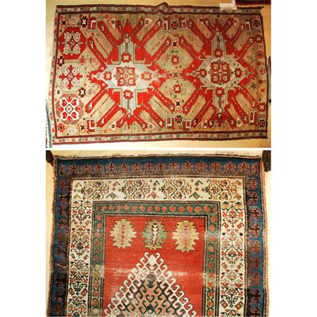 Appraisal: Kazak Runner Together with a Karabagh Rug Estimate -