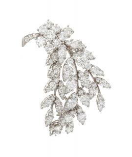 Appraisal: A Platinum and Diamond Brooch Tiffany Co dwts A Platinum