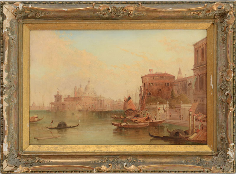 Appraisal: ALFRED POLLENTINE - VIEW OF THE GRAND CANAL SANTA MARIA