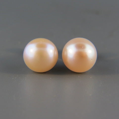 Appraisal: Pearl Stud Earrings cream rose luster pearls to mm