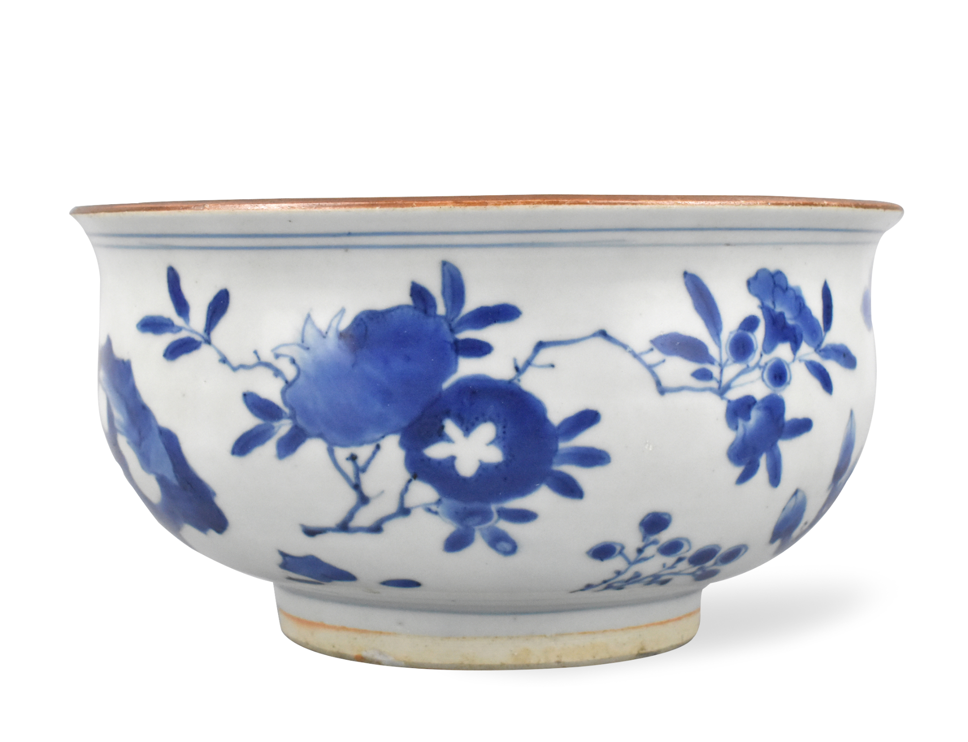 Appraisal: A Chinese blue and white floral censer dating from the