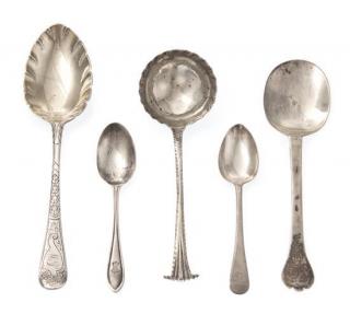 Appraisal: A Collection of Georgian Silver Spoons Various Makers comprising two