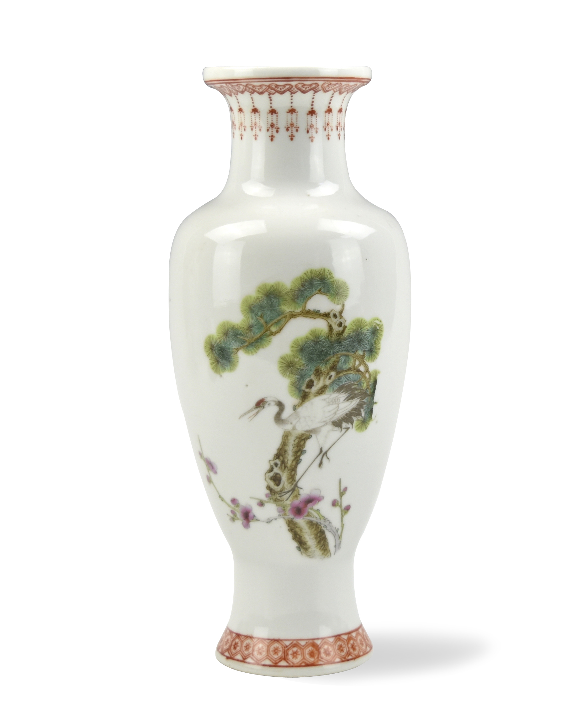 Appraisal: Chinese s baluster body with straight lipped rim and splayed