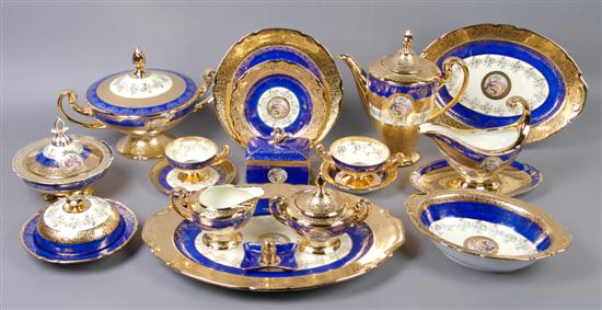 Appraisal: A Partial Czechoslovakian Porcelain Service Victoria Width of largest inches