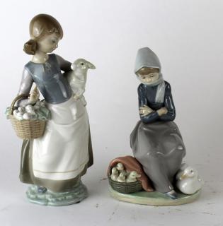 Appraisal: Lot of Lladro porcelain figurines Lot of Lladro porcelain figurines