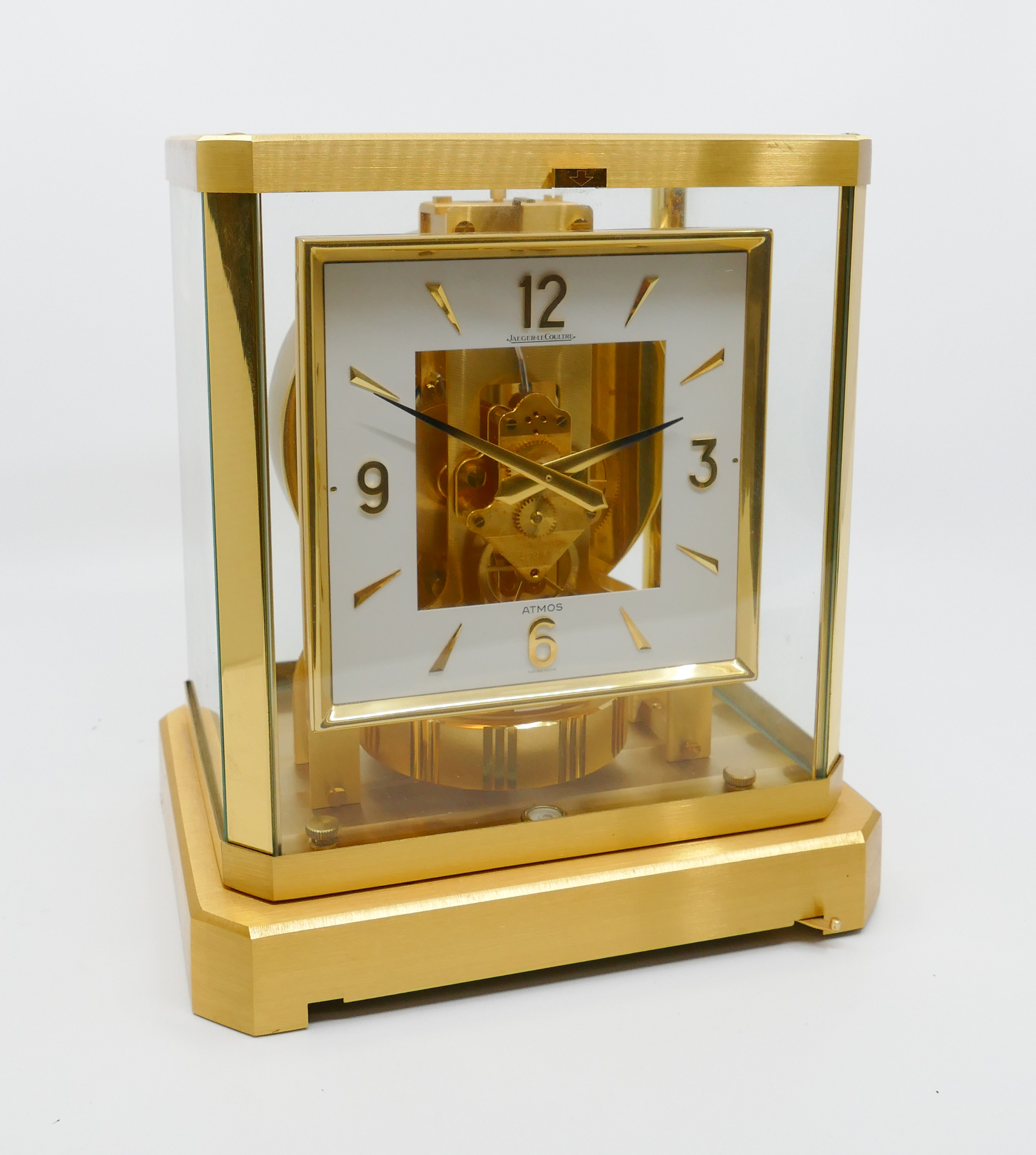 Appraisal: Jaeger LeCoultre Atmos Perpetual Clock Model Serial Swiss made Brushed