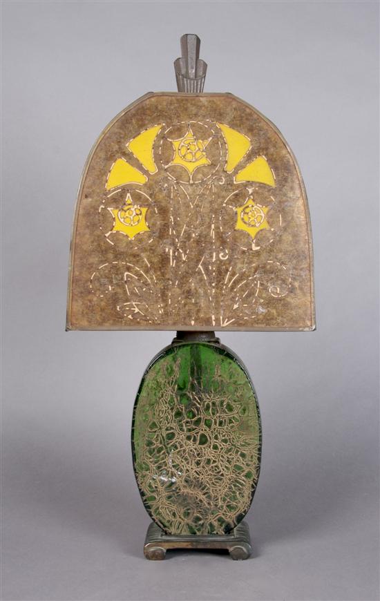 Appraisal: A Molded Glass Lamp Height overall inches