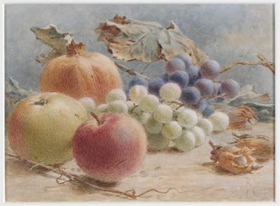 Appraisal: Frederick George Reynolds - Still lives of fruit A pair