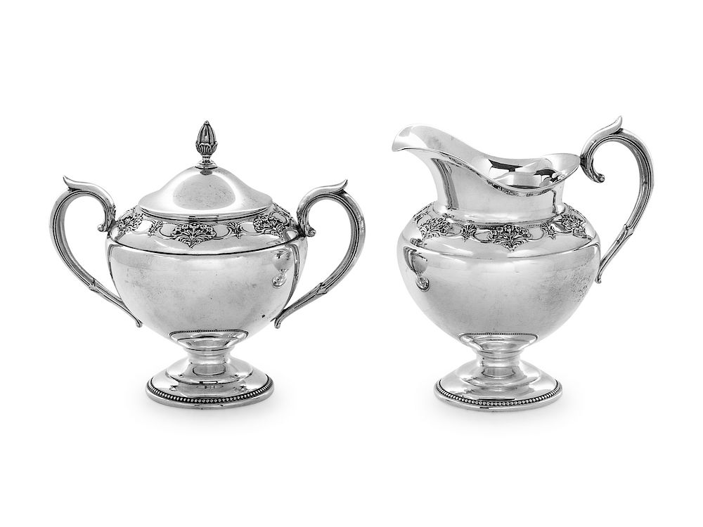 Appraisal: An American Silver Creamer and Sugar Set International Silver Co