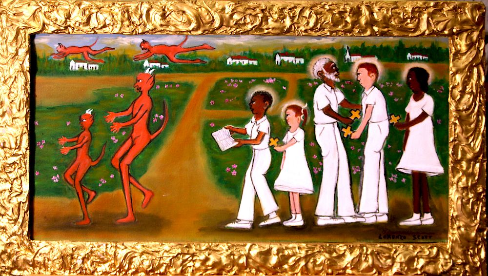 Appraisal: Outsider Art Lorenzo Scott Chasing the Devil Out of Town