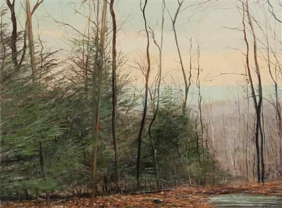 Appraisal: Robert Hamblen American b Forestscape at Dusk oil on board