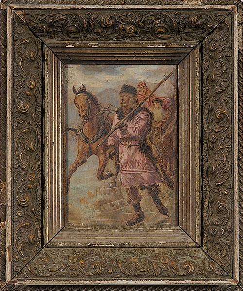 Appraisal: RUSSIAN OIL PAINTING Oil on panel ca th century unsigned