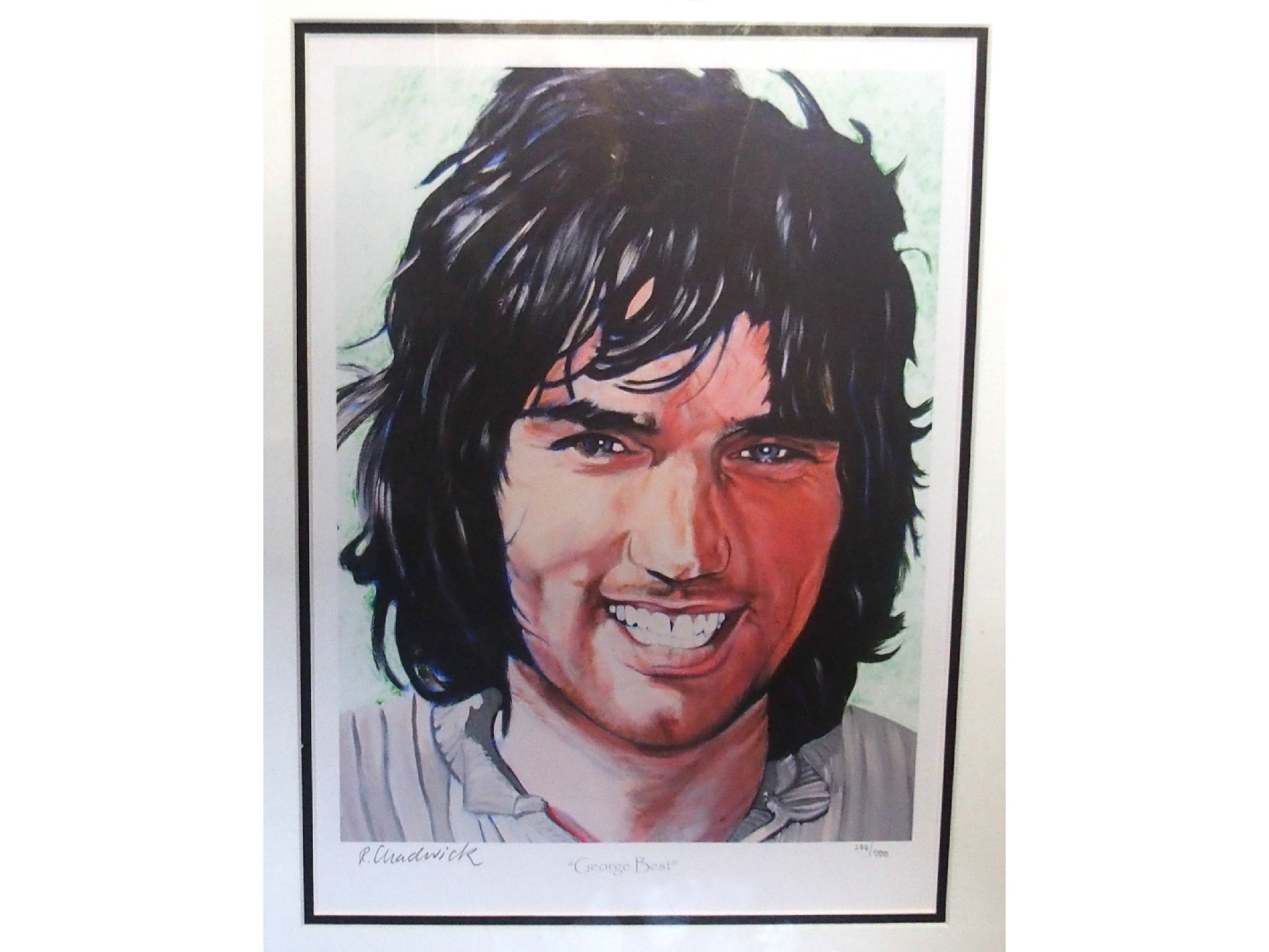 Appraisal: RON CHADWICK George Best signed and numbered limited edition print