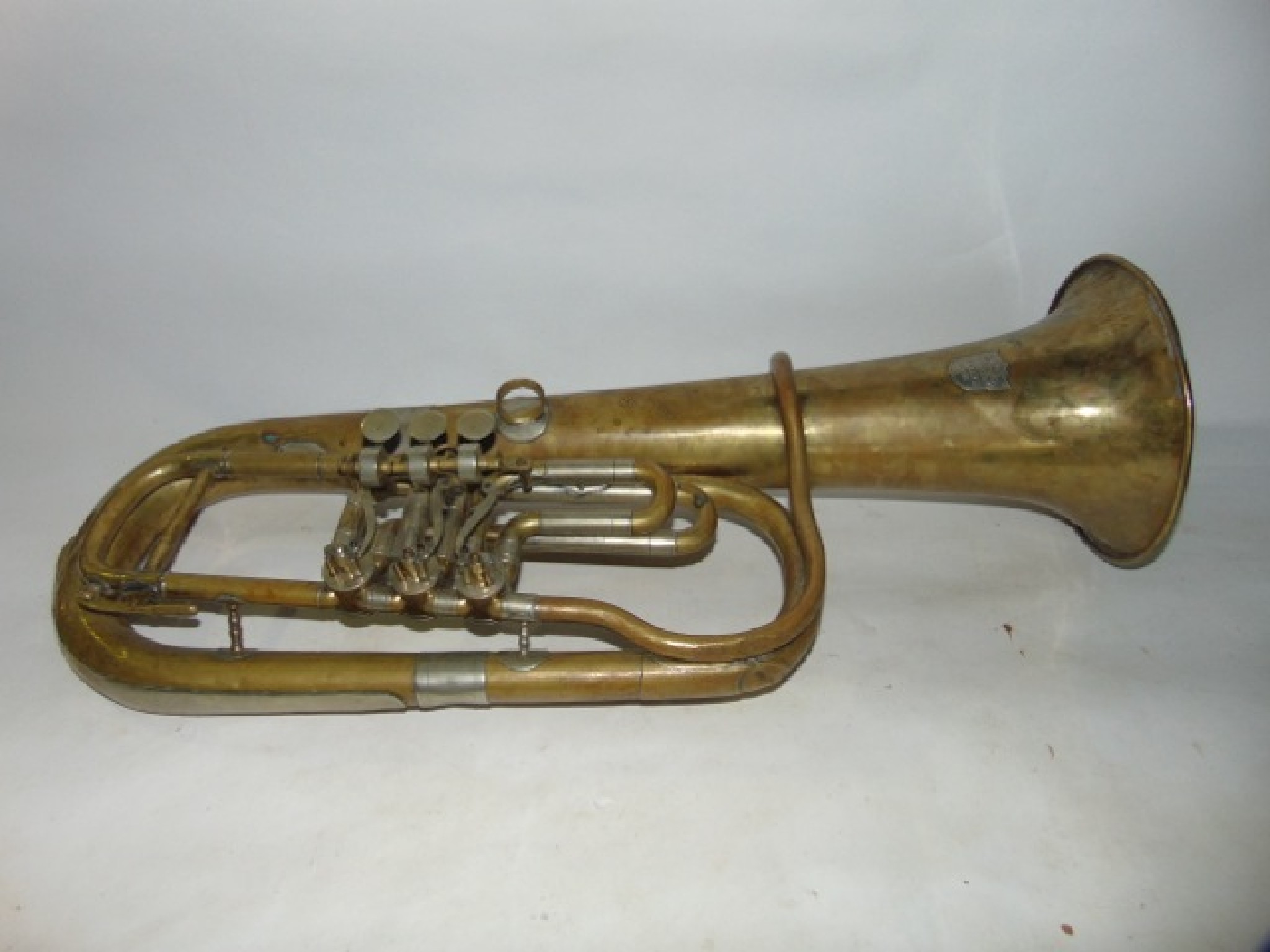 Appraisal: An antique German Tuba by Redlich with applied white metal