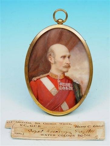 Appraisal: A LATE VICTORIAN PORTRAIT MINIATURE of General Sir George White